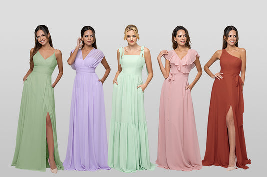 chiffon bridesmaid dresses