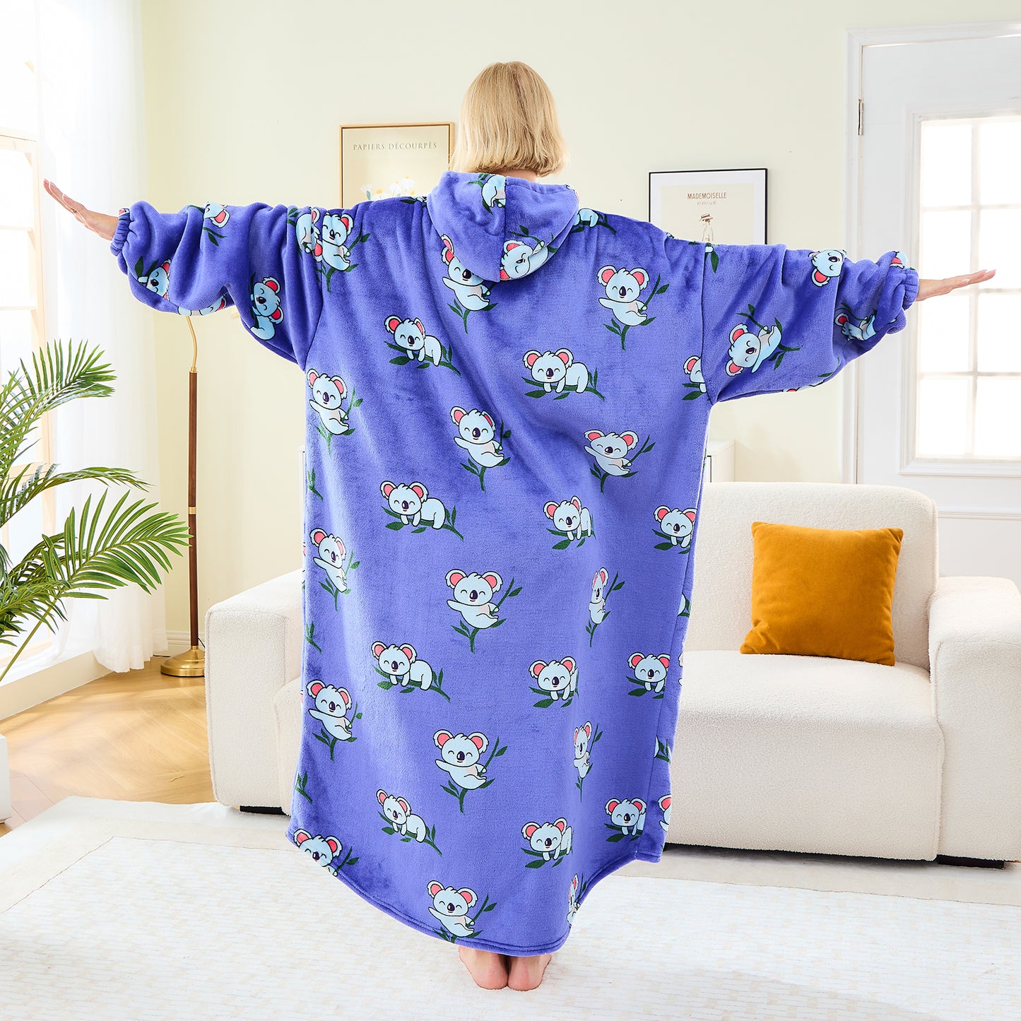 Koala Design Extra Long Hoodie Blanket Cosy Wear
