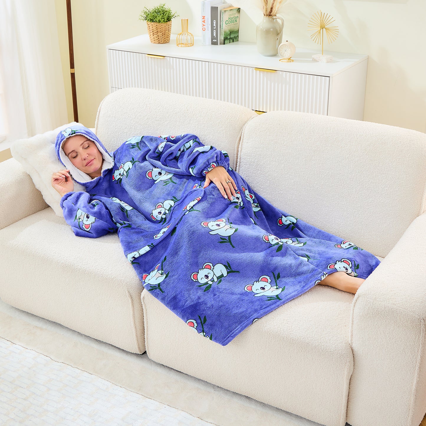 Koala Design Extra Long Hoodie Blanket Cosy Wear