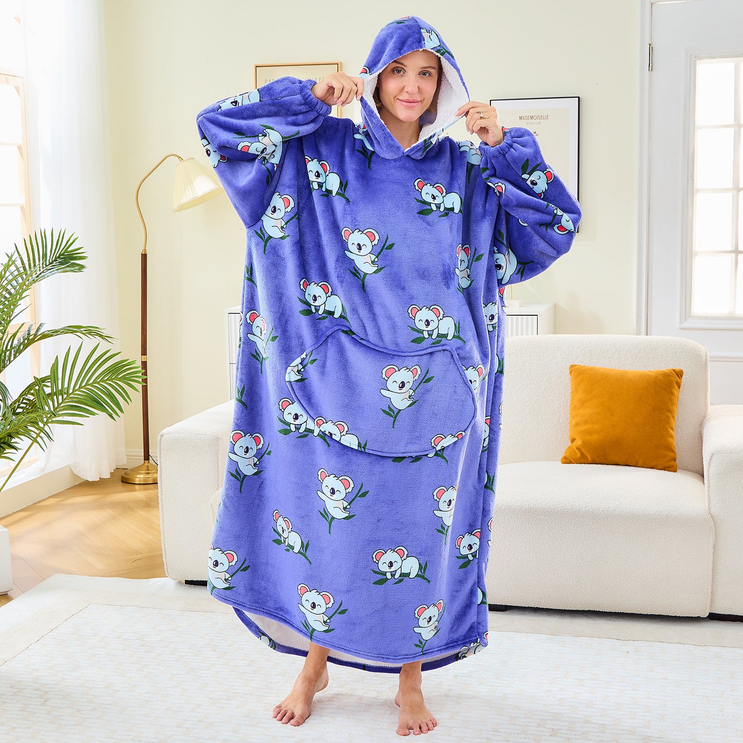 Koala Design Extra Long Hoodie Blanket Cosy Wear