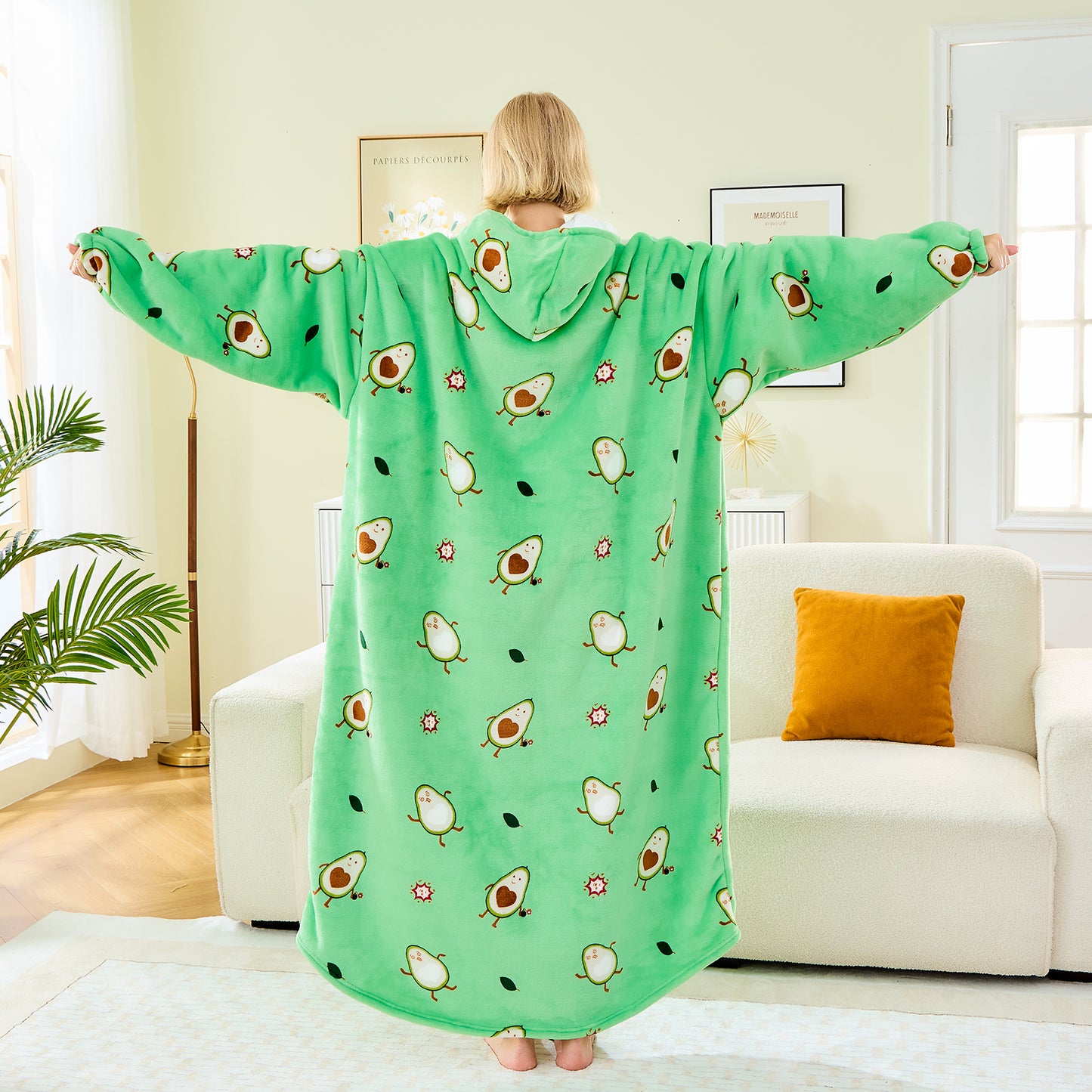 Oversized Sherpa Fleece Sweatshirt Blanket