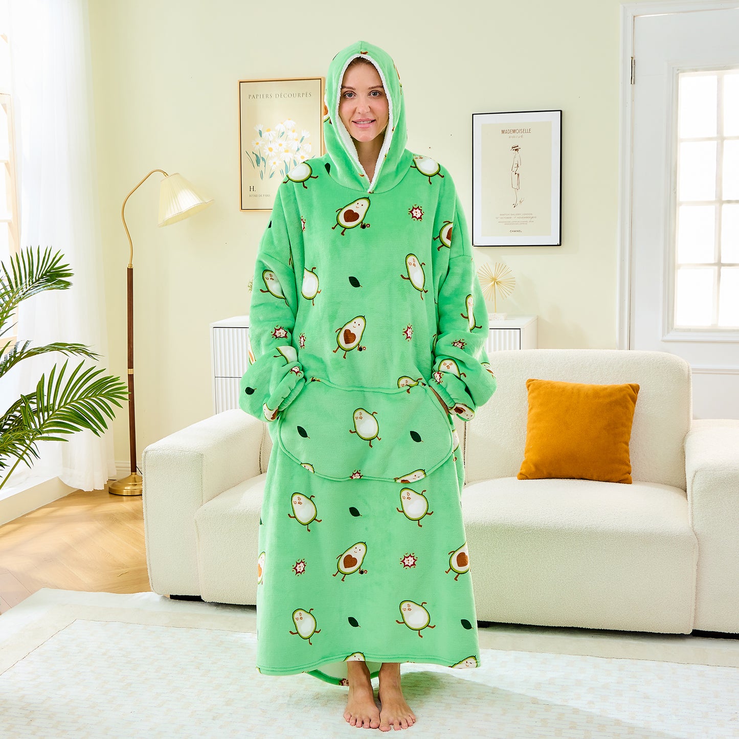 Oversized Sherpa Fleece Sweatshirt Blanket