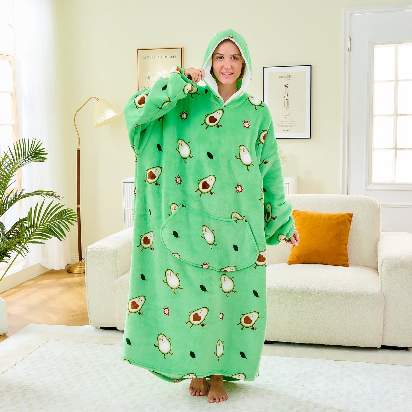 Oversized Sherpa Fleece Sweatshirt Blanket