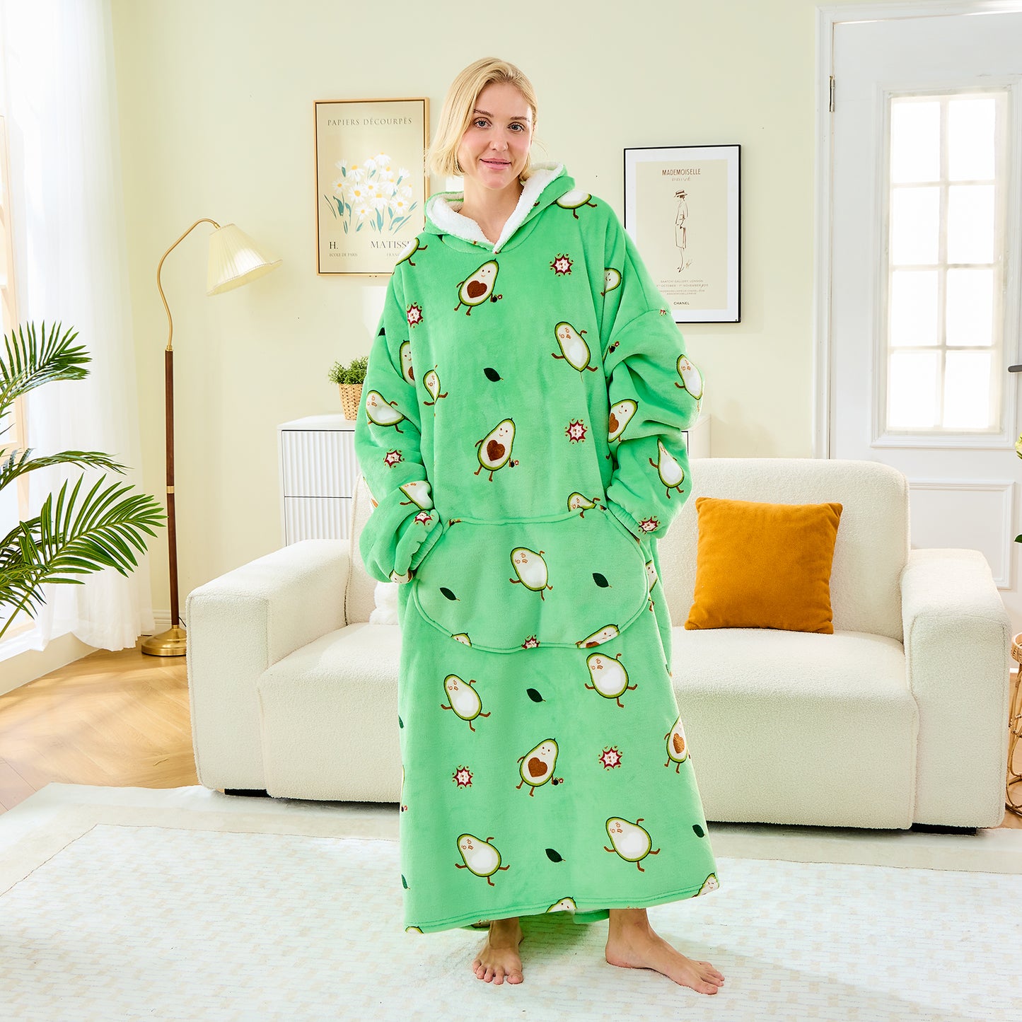 Oversized Sherpa Fleece Sweatshirt Blanket