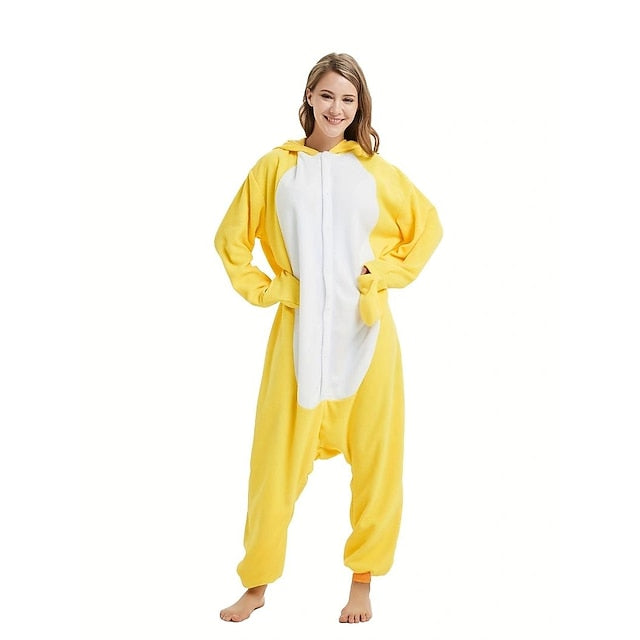 Adults Duck Onesie Pajamas Funny Cosplay Costume 