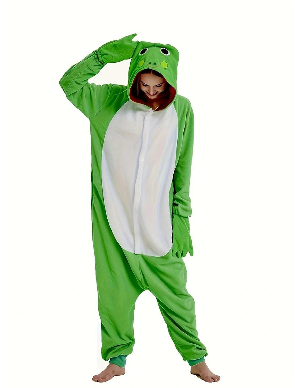 Adults Animal Frog Onesie Pajamas Funny Costume