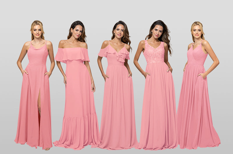 coral bridesmaid dresses