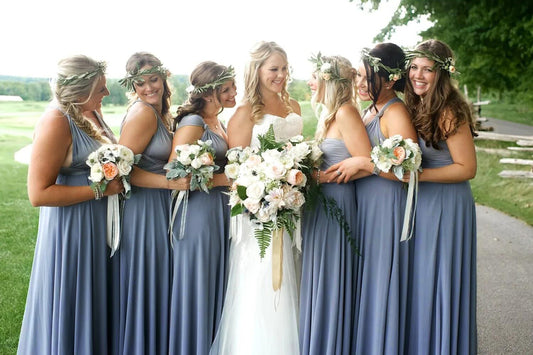 Turn Heads With These Affordable Stormy Blue Bridesmaid Dresses 