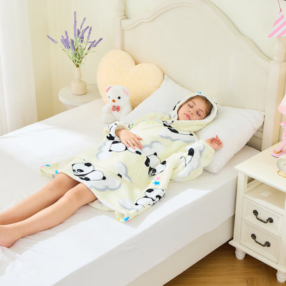Panda Kids Oversized Hoodie Blanket – Sherpa Lined Cosy Hoodie