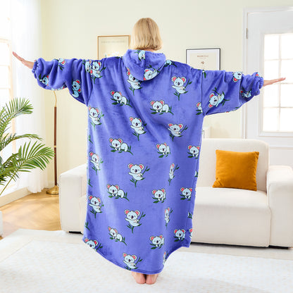 Koala Design Extra Long Hoodie Blanket Cosy Wear