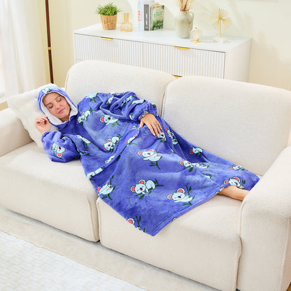 Koala Design Extra Long Hoodie Blanket Cosy Wear