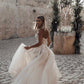 Floral Princess Bridal Gown Strapless Bohemian Wedding Dress