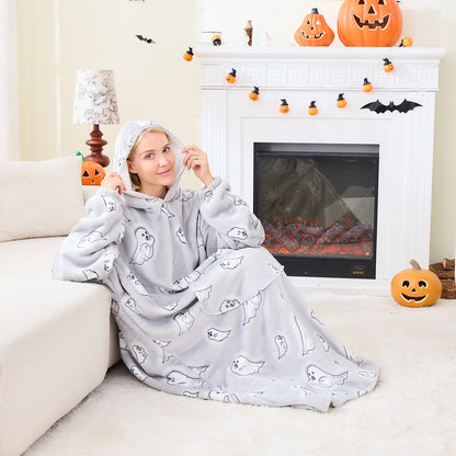Ghost Sherpa-Lined Hoodie Blanket Luxury Loungewear