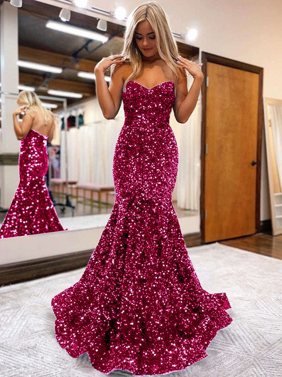 Lace Burgundy Spaghetti Straps V-neck Mermaid Prom Dresses Train,MP625 –  Musebridals