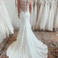 Jewel Sleeveless Mermaid Crepe Wedding Dress