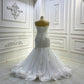 Straps V Neck Applique Mermaid Wedding Dresses