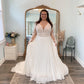 Long Sleeve A Line Applique Wedding Dresses