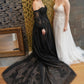 Off The Shoulder Long Sleeves Alternative Black Wedding Dresses