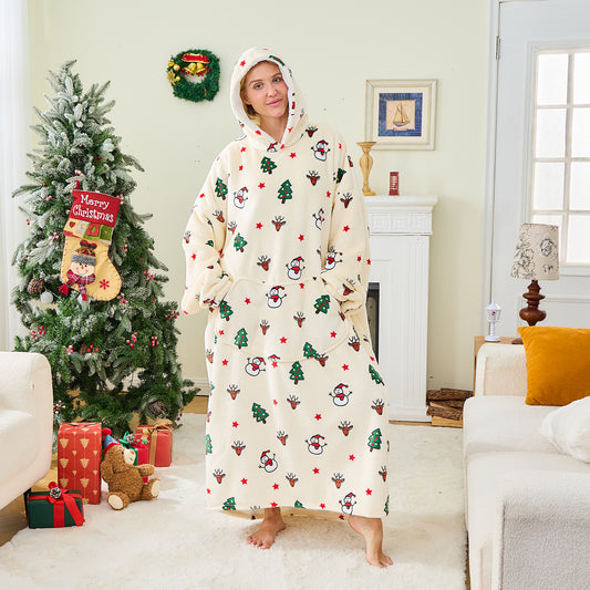 Unisex Christmas Hoodie Blanket – Cosy Festive Wearable Blanket