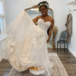 Strapless Sweetheart Applique A Line Wedding Dresses