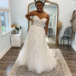 Strapless Sweetheart Applique A Line Wedding Dresses
