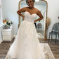 Strapless Sweetheart Applique A Line Wedding Dresses
