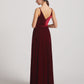 Spaghetti Strap V Neck Faux Wrap Velvet Bridesmaid Dresses