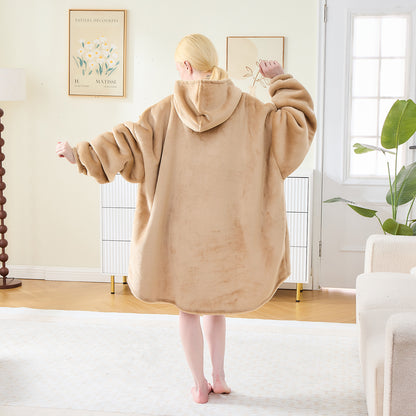 Unisex Oversized Hoodie Blanket – Sherpa Lined Wearable Blanket