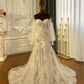 Long Sleeve Off The Shoulder Lace Mermaid Wedding Dresses