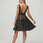 Straps V Neck Velvet Sequin A Line Homecoming Dresses