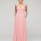 Sweetheart Straps Chiffon Bridesmaid Dresses With Pockets