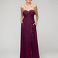 A Line Chiffon Strapless Bridesmaid Dresses With Ruffles