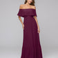 Bohemia A Line Chiffon Off The Shoulder Bridesmaid Dresses