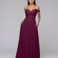 Chiffon Sweetheart Cold Shoulder Crisscross Back Bridesmaid Dresses