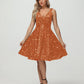 Straps V Neck Velvet Sequin A Line Homecoming Dresses