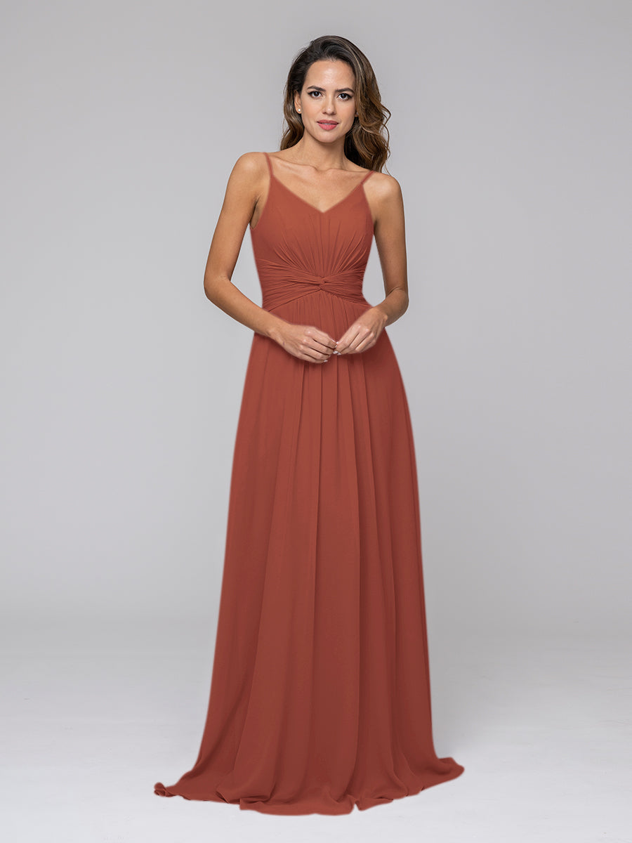 Chiffon Bridesmaid Dresses With Twist-Knot