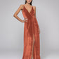 Plunging V Neckline Front Slit Velvet Long Bridesmaid Dresses