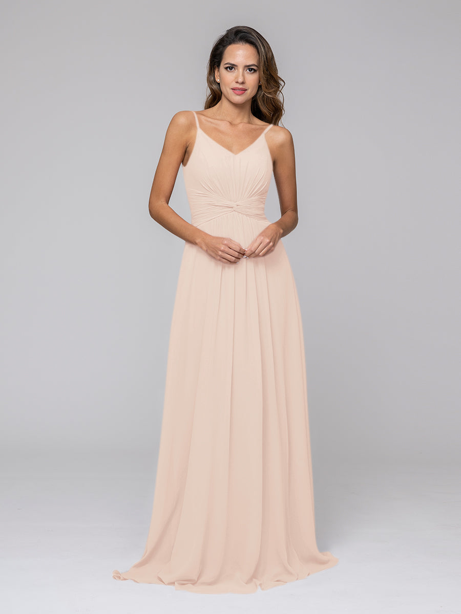 Chiffon Bridesmaid Dresses With Twist-Knot