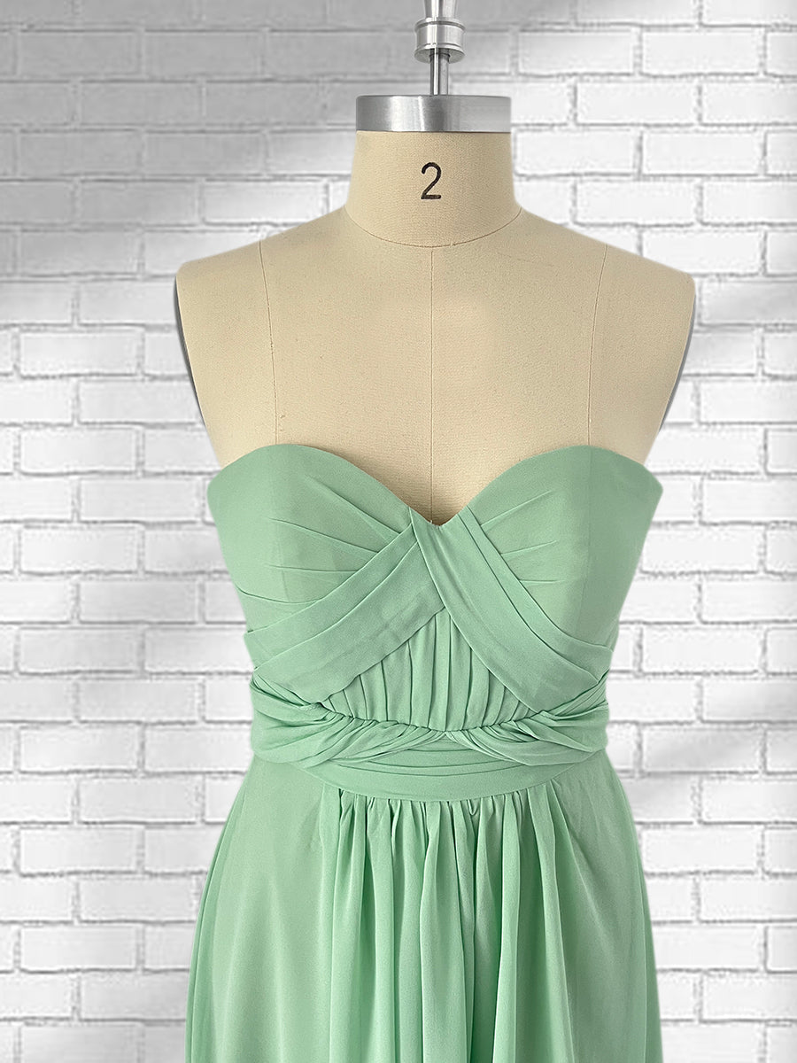 Floor Length Chiffon A Line Convertible Bridesmaid Dresses