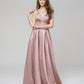 Floor Length Spaghetti Strap Metallic Glitter Prom Dresses