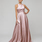  Long Scoop A Line Formal Party Prom Dresses