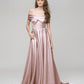 Off The Shoulder Sweetheart A Line Long Prom Dresses