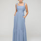 Tied Strap Tiered Smock Open Back Chiffon Bridesmaid Dresses