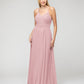 Sweetheart Chiffon Long Bridesmaid Dresses With Crisscross Back