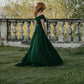 Off The Shoulder Sweetheart Glitter A Line Prom Dresses