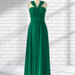 Floor Length Chiffon A Line Convertible Bridesmaid Dresses