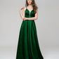 Floor Length Spaghetti Strap Metallic Glitter Prom Dresses