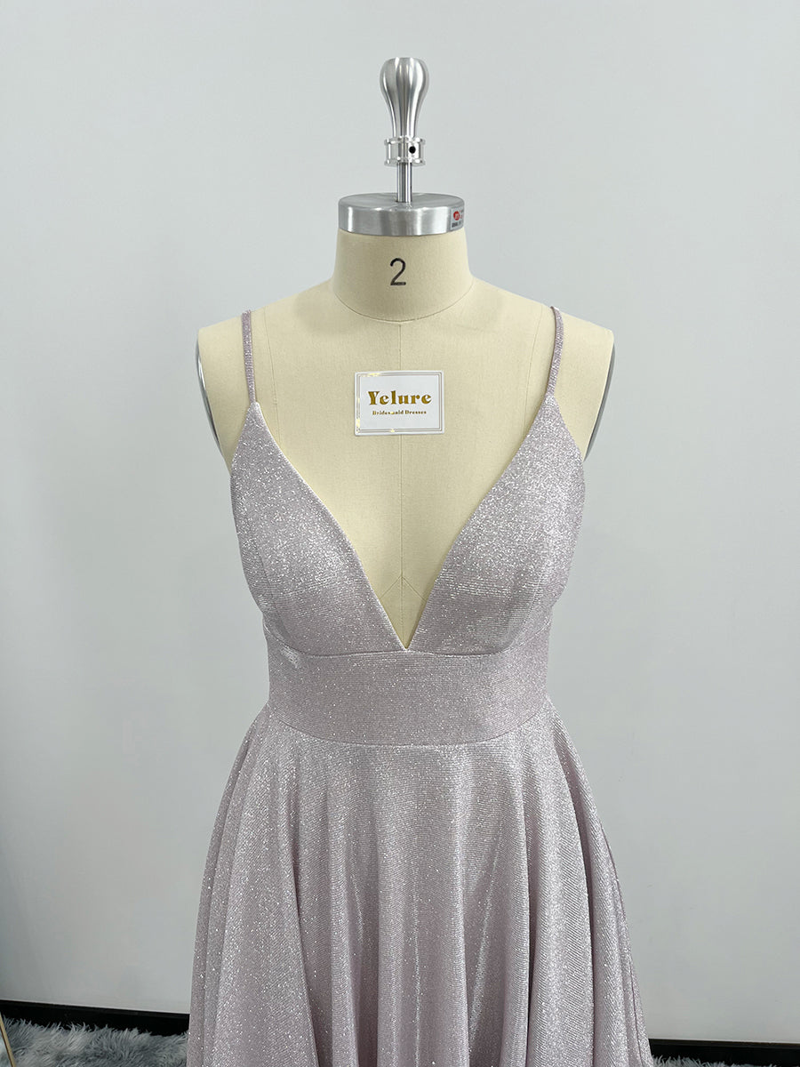 Deep V Neck  Short Glitter Homecoming Dresses