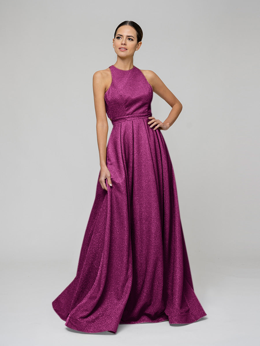  Long Scoop A Line Formal Party Prom Dresses