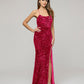 Long Formal Party Prom Gown With All Over Sequin